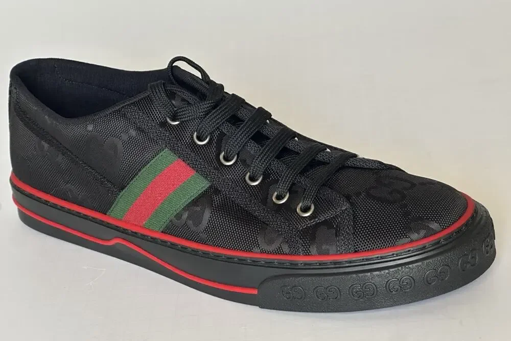 Gucci Men GG Logo Sneakers Black 13.5 US (13 Gucci) 628709 IT NIB $850